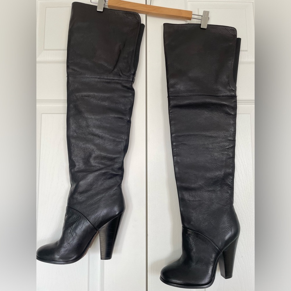 Aldo Black Over-the-Knee Leather Boots
